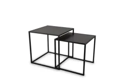 Tisch-2er Set JUDY 35 cm/40 cm schwarz