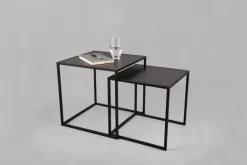 Tisch-2er Set JUDY 35 cm/40 cm schwarz