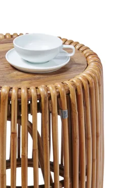 TOM TAILOR Beistelltisch 50 x 50 cm Rattan/reyceltes Teakholz natur