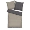 TOM TAILOR Satin-Bettwäsche STREIFEN 155 x 220 cm natur