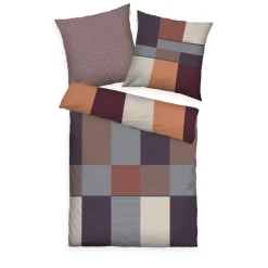 TOM TAILOR Satin-Bettwäsche KARO 155 x 220 cm mehrfarbig