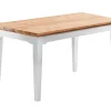TRAUMWERKSTATT Esstisch TIVOLI 140-185 x 82 cm weiß / smoked oak