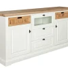 TRAUMWERKSTATT Sideboard TIVOLI 182 x 92 cm weiß matt / smoked oak