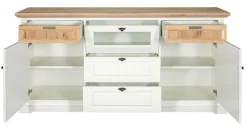 TRAUMWERKSTATT Sideboard TIVOLI 182 x 92 cm weiß matt / smoked oak