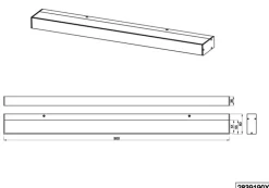 TRIO LED Badlampe ROCCO 90 cm schwarz