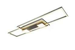 TRIO LED Deckenlampe ALBANY 100 cm nickelfarbig