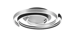 TRIO LED Deckenlampe CAYA 50 cm alufarbig