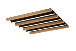 TRIO LED Deckenlampe FONTANA 46 x 46 cm schwarz /naturfarbig