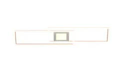 TRIO LED Deckenlampe GANADO 110 x 21 cm nickelfarbig