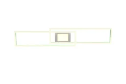 TRIO LED Deckenlampe GANADO 110 x 21 cm nickelfarbig