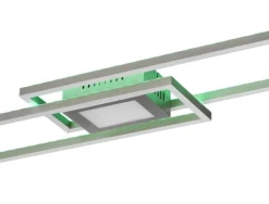 TRIO LED Deckenlampe GANADO 110 x 21 cm nickelfarbig
