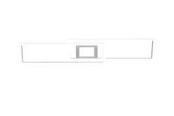 TRIO LED Deckenlampe GANADO 110 x 21 cm nickelfarbig