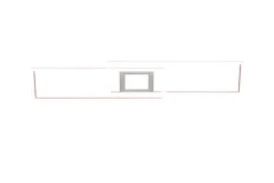 TRIO LED Deckenlampe GANADO 110 x 21 cm nickelfarbig