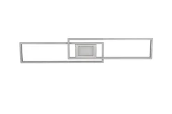 TRIO LED Deckenlampe GANADO 110 x 21 cm nickelfarbig