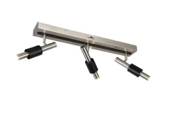 TRIO LED Deckenlampe mit 3 Spots IKARIS 63cm nickelfarbig