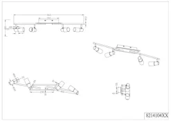 TRIO LED Deckenlampe mit 4 Spots CLAPTON chromfarbig