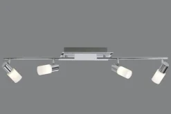 TRIO LED Deckenlampe mit 4 Spots CLAPTON chromfarbig