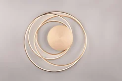 TRIO LED Deckenlampe TRS NALA goldfarbig