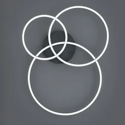 TRIO LED Deckenlampe WINONA 60 x 78 cm schwarz