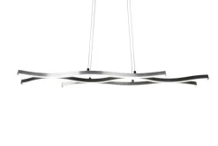TRIO LED Pendelleuchte BLAZE 107 cm schwarz /nickelfarbig
