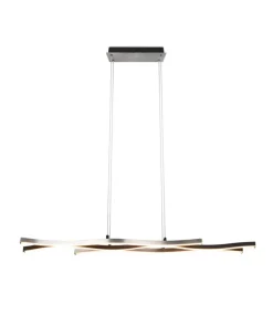 TRIO LED Pendelleuchte BLAZE 107 cm schwarz /nickelfarbig