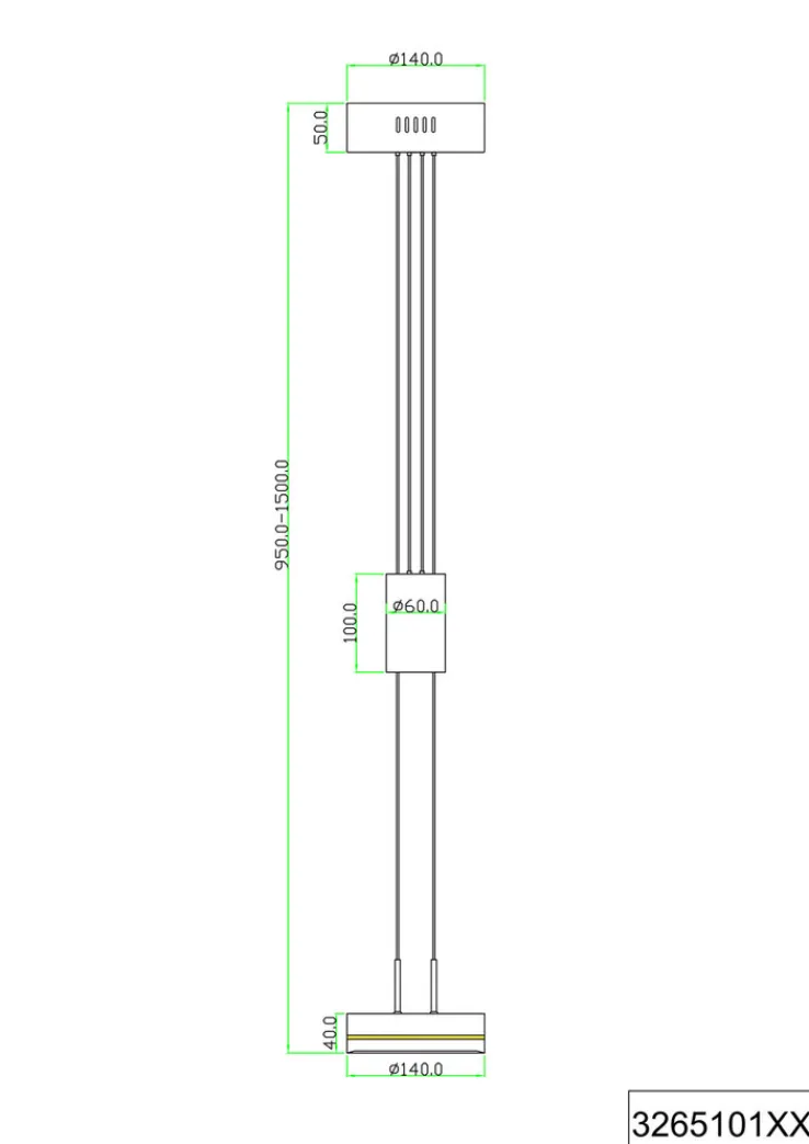TRIO LED Pendelleuchte FRANKLIN 1-flg nickelfarbig