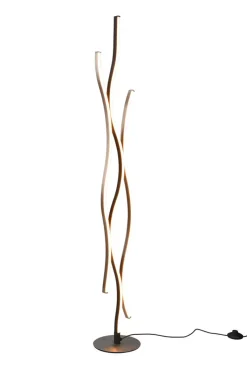 TRIO LED Stehlampe BLAZE 138 cm schwarz /nickelfarbig