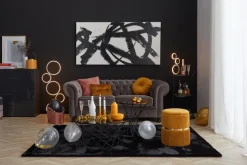 TRIO LED Stehlampe RONDO 115 cm schwarz