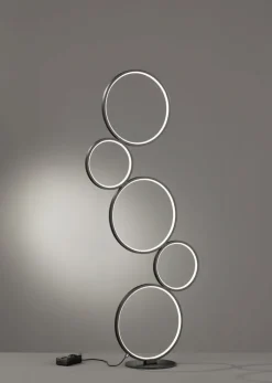 TRIO LED Stehlampe RONDO 115 cm schwarz