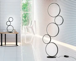 TRIO LED Stehlampe RONDO 115 cm schwarz