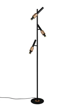 TRIO LED Stehlampe TRS IKARIS 3-flg. schwarz matt