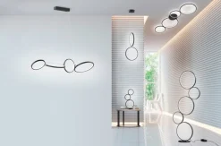 TRIO LED Tischlampe RONDO 45 cm schwarz