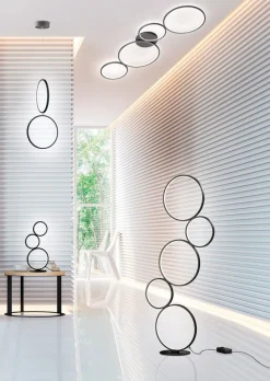 TRIO LED Tischlampe RONDO 45 cm schwarz