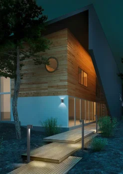 TRIO Retrofit Außenwandleuchte rund ROYA anthrazit