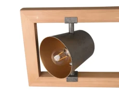 TRIO Retrofit Balkenpendel BELL Holz /nickelfarbig antik