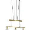 TRIO Retrofit LED Balkenpendel LEVISTO 3-flg messingfarbig