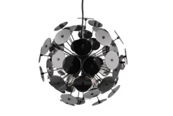 TRIO Retrofit Pendelleuchte DISCALDO 54 cm schwarz /Glas