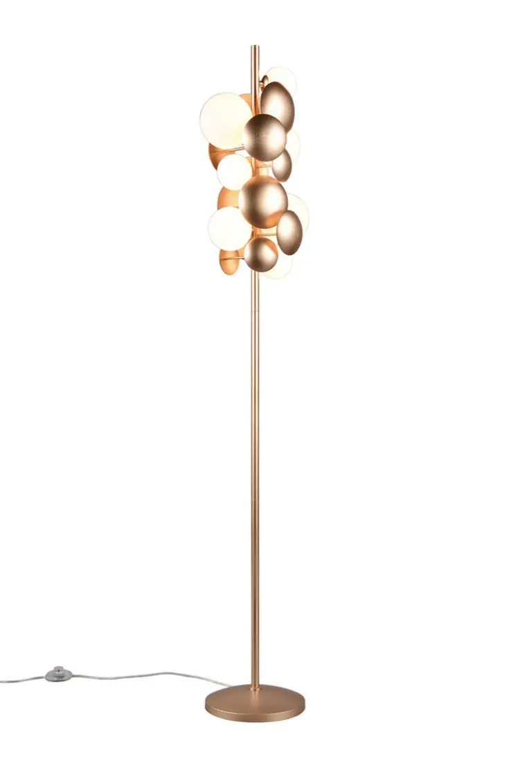TRIO Retrofit Stehlampe TRS BUBBLE 155 cm goldfarbig