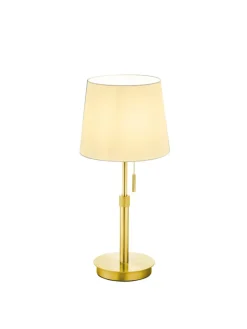 TRIO Retrofit Tischlampe LYON messingfarbig