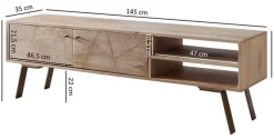 TV-Lowboard 145 x 47 cm braun