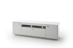 TV-Lowboard AMORA 195 cm Holznachbildung weiß