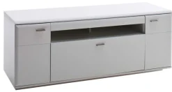 TV-Lowboard AMORA 150 cm Holznachbildung weiß