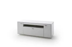 TV-Lowboard AMORA 150 cm Holznachbildung weiß