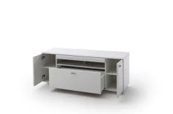 TV-Lowboard AMORA 150 cm Holznachbildung weiß