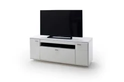 TV-Lowboard AMORA 150 cm Holznachbildung weiß