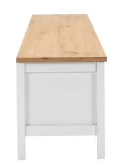 TV-Lowboard BERGEN 160 x 45 cm weiß/Artisan Oak