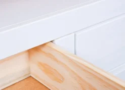 TV-Lowboard LUKAS 118x45x39 cm Massivholz Kiefer weiß