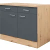 QUARTIER Unterschrank RALPH San Remo Eiche /grau 100 cm