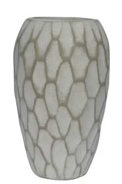Vase 30 cm altweiß
