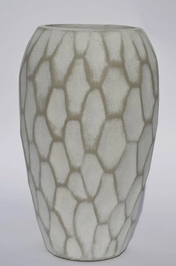 Vase 30 cm altweiß